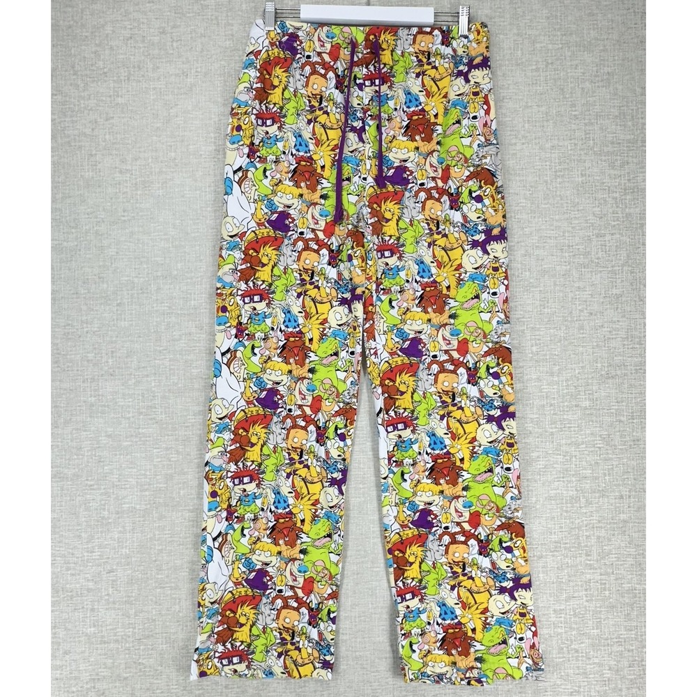 Nickelodeon Pajama Pants Mens XL Multicolor 90s Cartoon Character Print Cotton